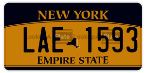 LAE1593  license plate in NY
