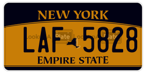 LAF5828  license plate in NY