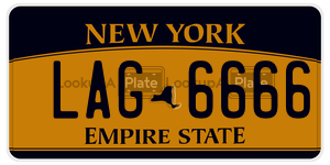 LAG6666 license plate in New York
