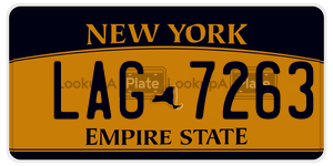 LAG7263  license plate in NY