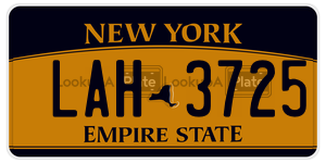 LAH3725 license plate in New York