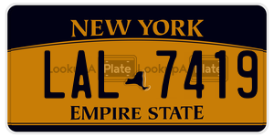 LAL7419  license plate in NY