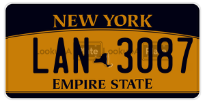 LAN3087  license plate in NY