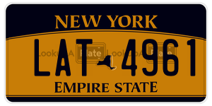 LAT4961  license plate in NY