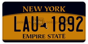 LAU1892  license plate in NY