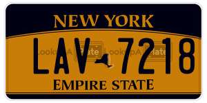 LAV7218  license plate in NY