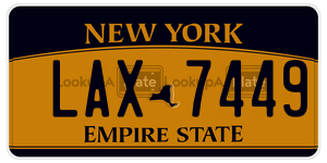 LAX7449 license plate in New York