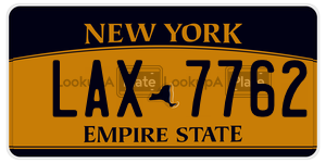 LAX7762  license plate in NY
