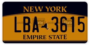LBA3615  license plate in NY