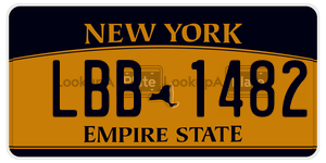 LBB1482  license plate in NY