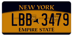 LBB3479  license plate in NY