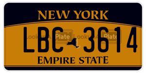 LBC3614  license plate in NY