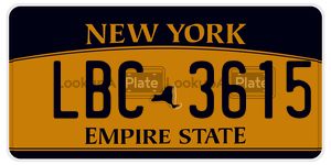 LBC3615  license plate in NY