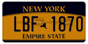 LBF1870  license plate in NY