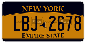 LBJ2678  license plate in NY