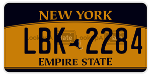 LBK2284  license plate in NY