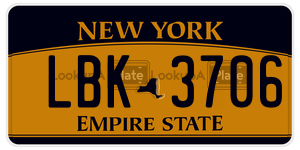 LBK3706  license plate in NY