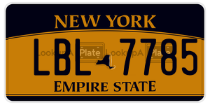 LBL7785  license plate in NY