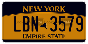 LBN3579 license plate in New York