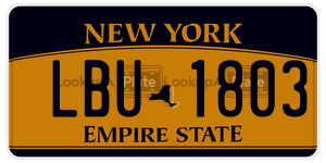LBU1803  license plate in NY