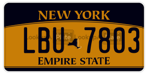 LBU7803  license plate in NY