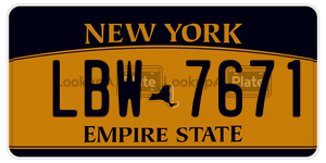 LBW7671  license plate in NY