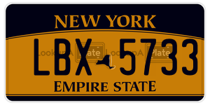 LBX5733  license plate in NY