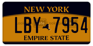 LBY7954  license plate in NY