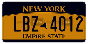 LBZ4012 license plate in New York