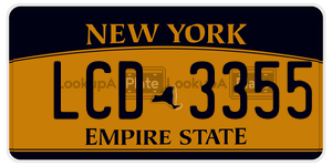 LCD3355  license plate in NY