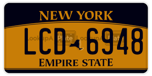 LCD6948 license plate in New York