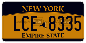 LCE8335 license plate in New York