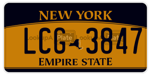 LCG3847  license plate in NY