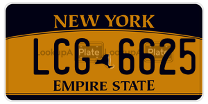 LCG6625  license plate in NY