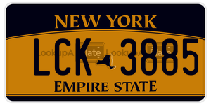 LCK3885 license plate in New York