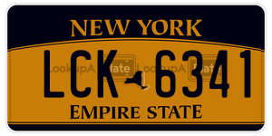 LCK6341  license plate in NY