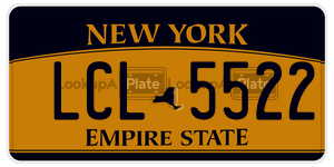 LCL5522  license plate in NY