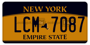 LCM7087 license plate in New York