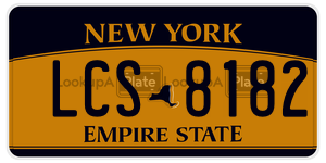 LCS8182 license plate in New York