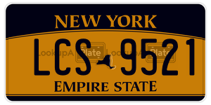 LCS9521 license plate in New York