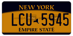 LCU5945  license plate in NY