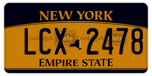 LCX2478 license plate in New York