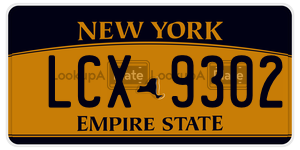 LCX9302  license plate in NY