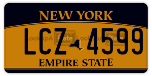 LCZ4599  license plate in NY