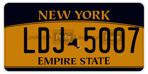 LDJ5007  license plate in NY
