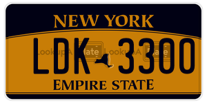 LDK3300  license plate in NY