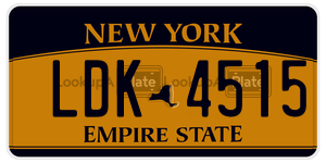LDK4515  license plate in NY
