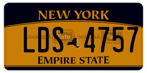 LDS4757  license plate in NY