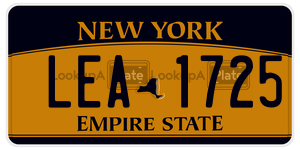 LEA1725 license plate in New York