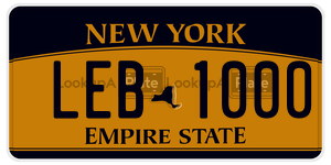 LEB1000  license plate in NY